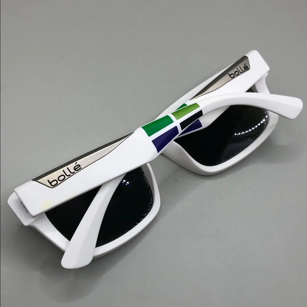 Bolle Jude 11955 white sunglasses BAD LENSES square Italy unisex sporty